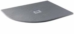 MX Minerals 1200 X 800 LH Ash Grey Slate Effect Offset Quadrant Shower Tray
