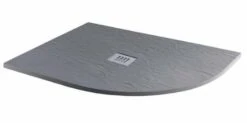 MX Minerals 1200 X 800 RH Ash Grey Slate Effect Offset Quadrant Shower Tray