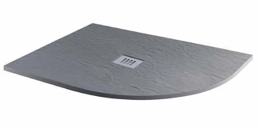 MX Minerals 1200 X 800 RH Ash Grey Slate Effect Offset Quadrant Shower Tray 1 MX Minerals 1200 X 800 RH Ash Grey Slate Effect Offset Quadrant Shower Tray