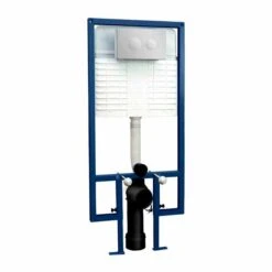 Nuie Wall Hung Toilet Fixing Frame With Round Flush Button