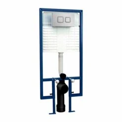 Nuie Wall Hung Toilet Fixing Frame With Square Flush Button