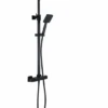 Deluxe Square Dual Head Shower Set - Black