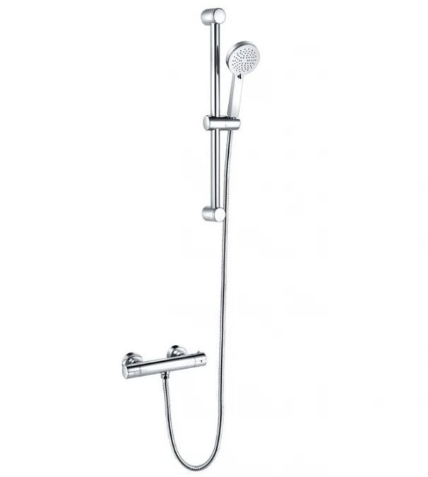 The White Space Chrome Bar Valve Shower Slide Rail Kit 1 The White Space Chrome Bar Valve Shower Slide Rail Kit