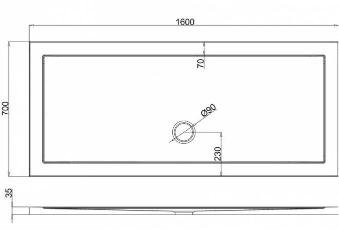 Zamori Anti-Slip Rectangular Shower Tray - 1500 X 900 - Central Waste - Z1361A 5 Zamori Anti-Slip Rectangular Shower Tray - 1500 X 900 - Central Waste - Z1361A - Image 5