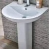 Zili 550mm 1 Tap Hole Basin & Full Pedestal